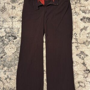 Women's Elegant Brown Pinstripe Pants